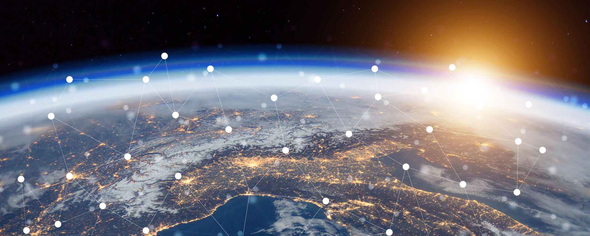 Space view of earth, Banner